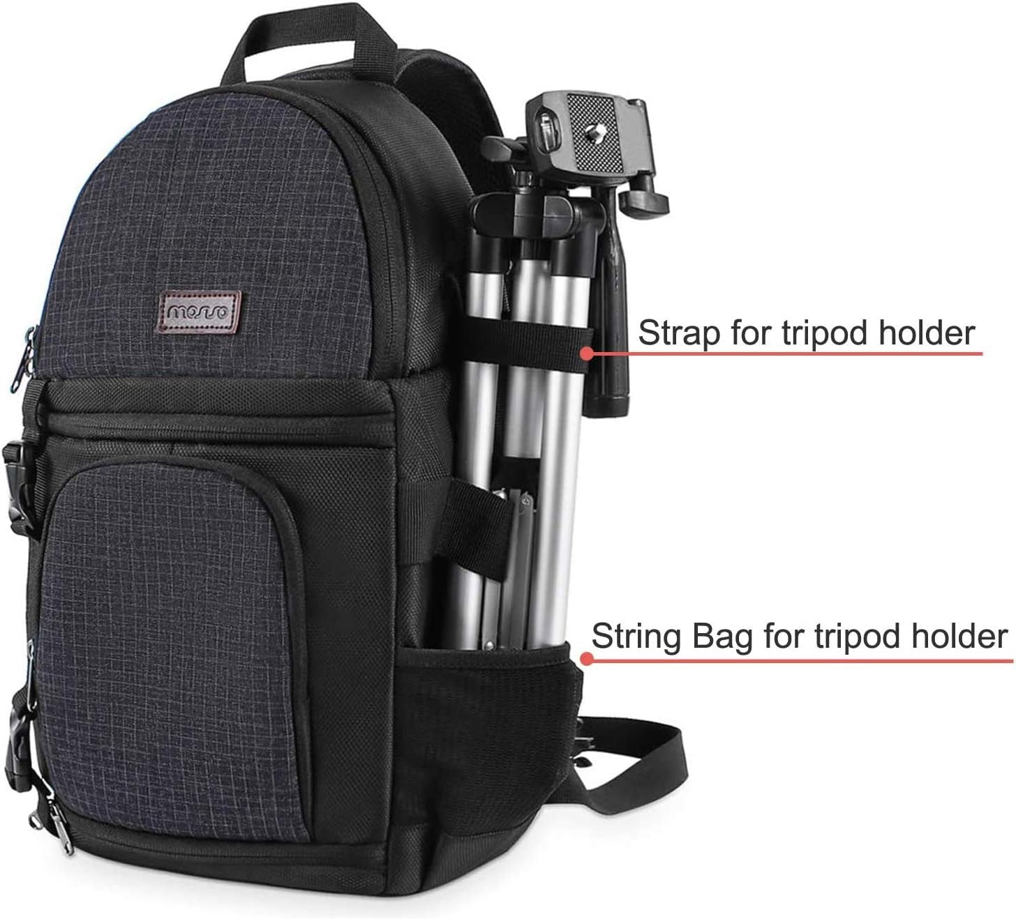 Camera Sling Bag, Dslr/Slr/Mirrorless Camera Backpack Case Shockproof Photography Backpack with Tripod Holder & Removable Modular Inserts Compatible with Canon/Nikon/Sony/Fuji