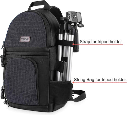 Camera Sling Bag, Dslr/Slr/Mirrorless Camera Backpack Case Shockproof Photography Backpack with Tripod Holder & Removable Modular Inserts Compatible with Canon/Nikon/Sony/Fuji